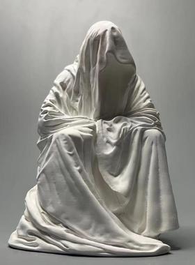 幽灵巫师死神袍桌面创意石膏雕塑扩香石摆件覆古小众古怪派对礼品