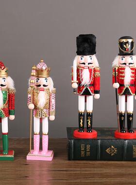 胡桃夹子士兵桌面木偶卡通创意摆件办公室摆放家居艺术摆设装饰品