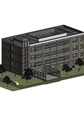 BIM模型实训楼revit教学楼建筑结构2018成品模型无图纸