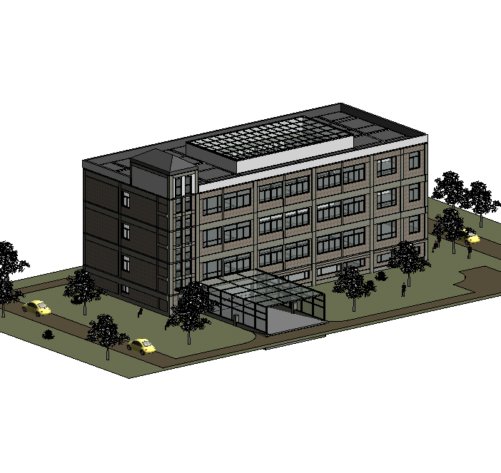 BIM模型实训楼revit教学楼建筑结构2018成品模型无图纸