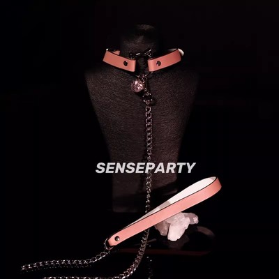 小众设计皮革铃铛猫狗牵引项链