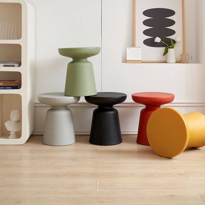 北欧懒人网红简约圆形蘑菇客厅组合茶几塑料创意小桌子沙发躺椅