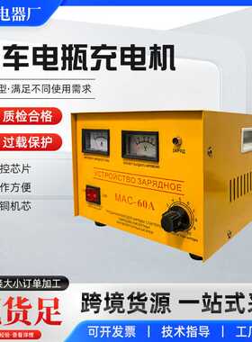 外贸款出口型英文60A汽车电瓶智能充电机12v24v通用电瓶充电器