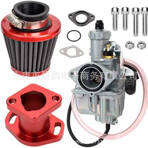 卡丁车212cc GX200 6.5hp CT200U KT196进气管空滤VM22化油器套件