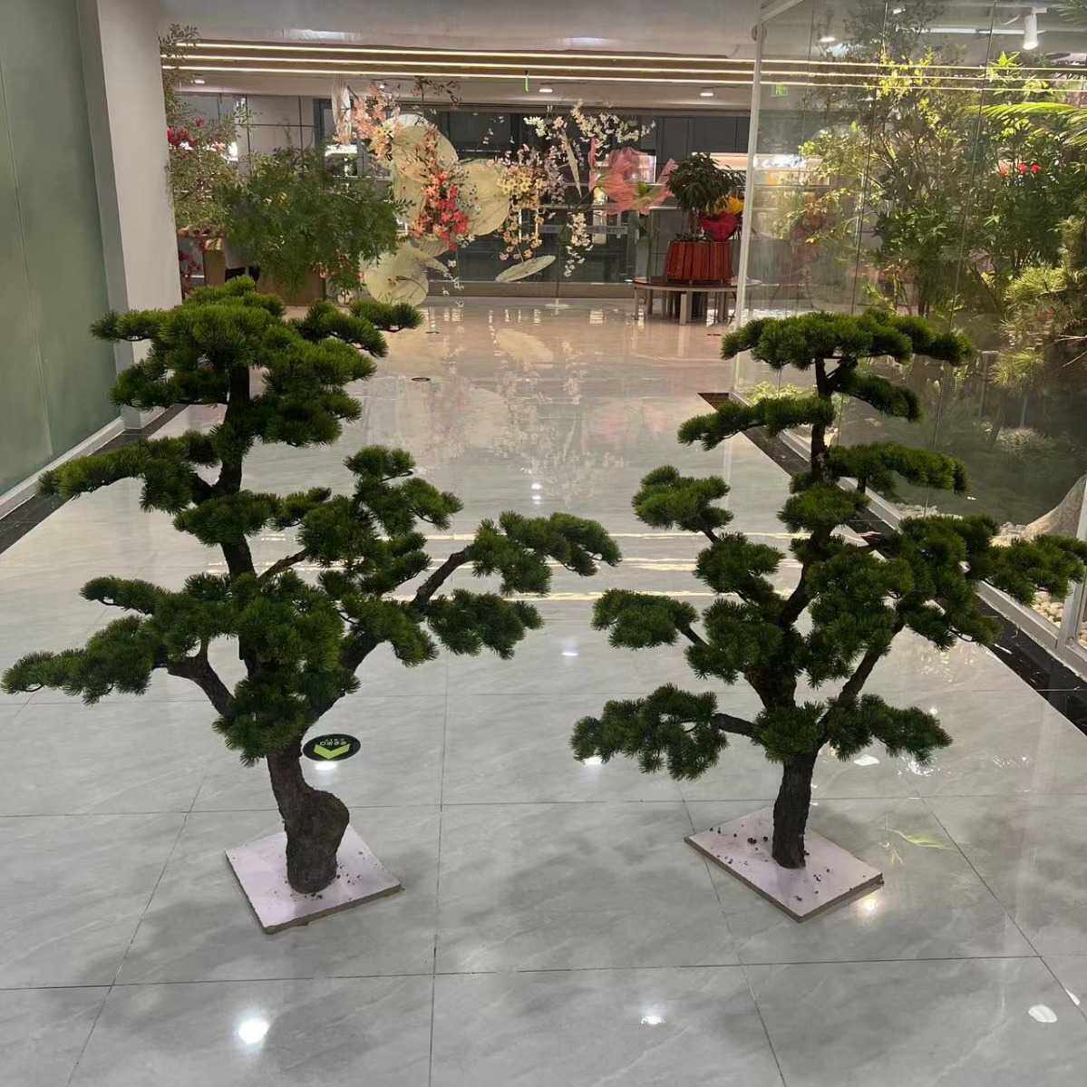 仿真松树迎客松小榆树鱼尾叶树大型假树造景装饰摆件户外景观绿植