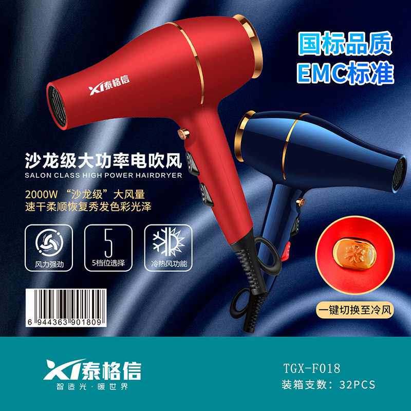 泰格信F018电吹风机家用发廊专用大风力理发店美发护发速干风筒