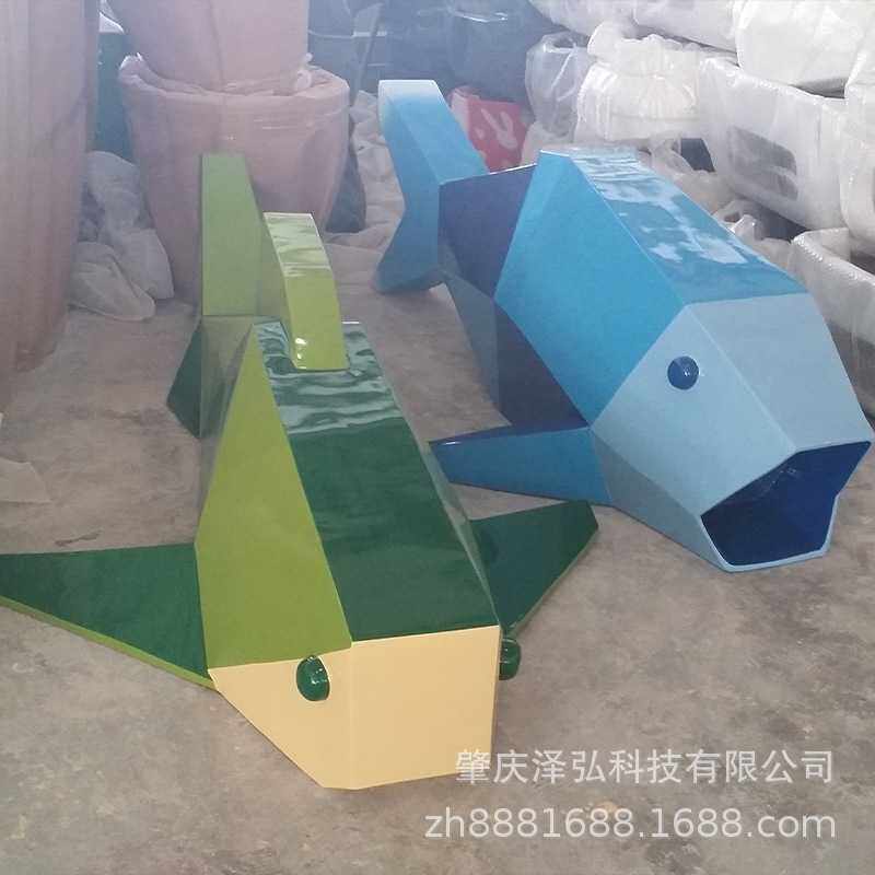 玻璃钢休闲座椅创意儿童商场小鱼造型坐凳广场美陈公共休息椅制作