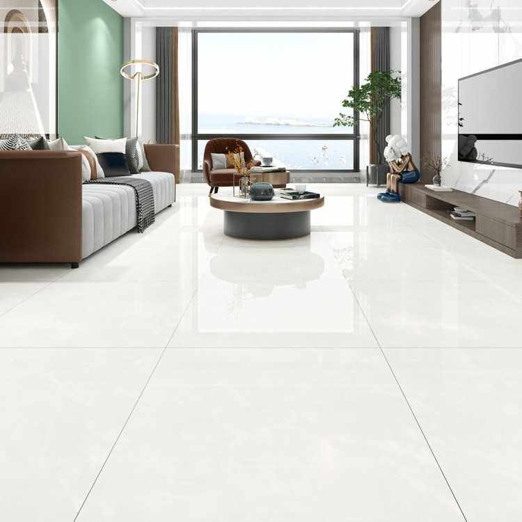 广东佛山通体大理石瓷砖800x800客厅卧室地砖浅灰连纹防滑地板