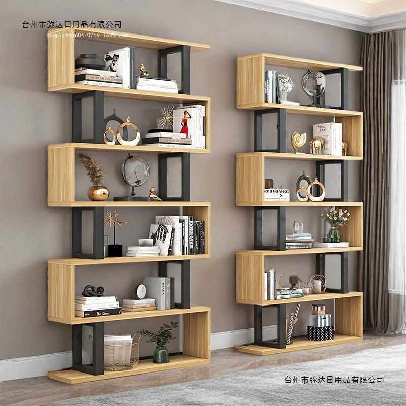 书架创意墙面客厅隔断收纳展示架子展示架现代简约摆件置物架落地