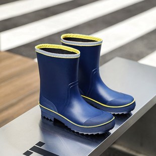 英式 男士 新款 雨鞋 工 中o筒防水休闲雨靴轻便厨房防滑胶鞋 厚底水鞋