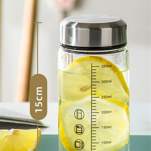 牛奶杯家用便携大容n量学生豆浆杯玻璃带盖简约刻度水瓶咖啡早餐