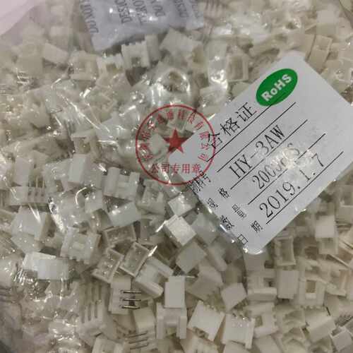 PH-3AW 2.0mm间距 3P弯针带扣针座 HY2.0-3AW 2.0带扣 白色