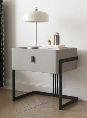 SNA6056灰色特别好看的床头柜创意风格床头柜小户型北欧卧室小柜