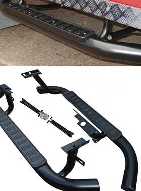 跨境适用于2003-2019路虎卫士90侧踏板黑色侧踏板竞技杠 卫士踏板