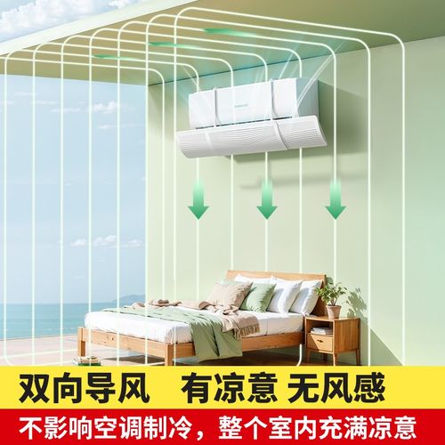 2025a电动空调挡风板防直吹挡板出风口冷气导风罩壁挂式遮免安装