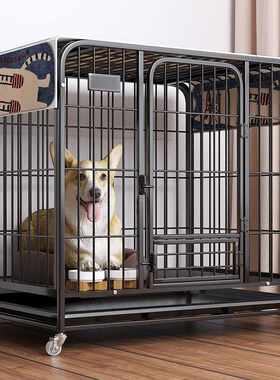 狗笼子小型犬泰迪室内包邮带厕所中型犬大型犬狗笼子金毛猫笼兔笼