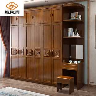 衣柜实木卧室家具对开六6门中式组合经济型厂家直销家居