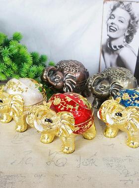 合金制造大小5D大象烟灰缸新款模型金属工艺家居客厅茶室纪念物