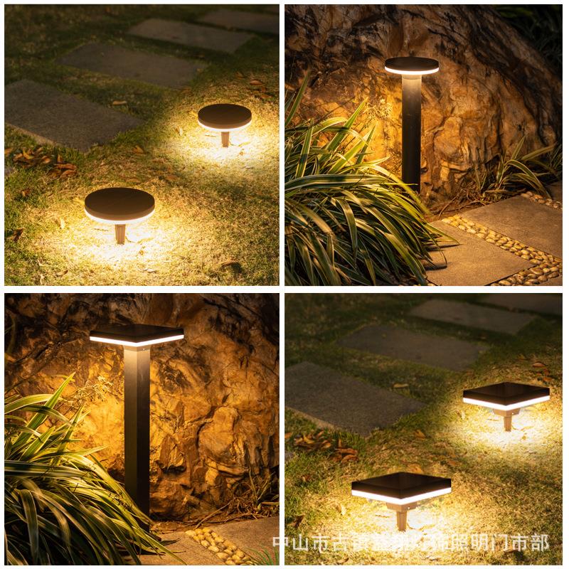 太阳能草坪灯户外防水草地庭院灯别墅花园装饰草坪灯扁平地插灯