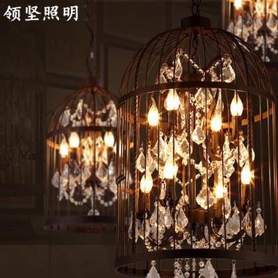 复古吊灯 个性楼梯咖啡厅吊灯 服装店鸟笼吊灯客厅创意酒吧工程