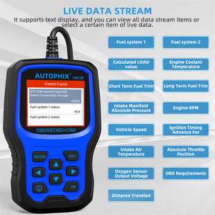 Autophix OM129 Enhanced Automotive OBD2 Scanner 电瓶电池检测
