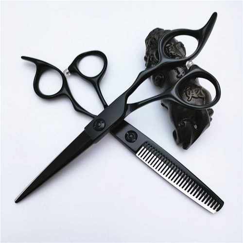 黑色烤漆理发剪  剪刀  平剪 牙剪 井上火匠剪刀 QC-6.0寸剪刀