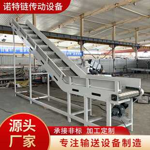不锈钢链板提升机食品果蔬加工爬坡机上料烘干上料冲孔链板提升机
