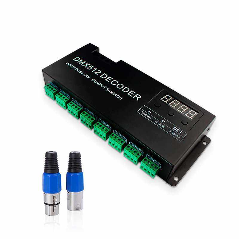 厂家新款24路DMX512解码器 舞台灯具工程24通道控制器解码器