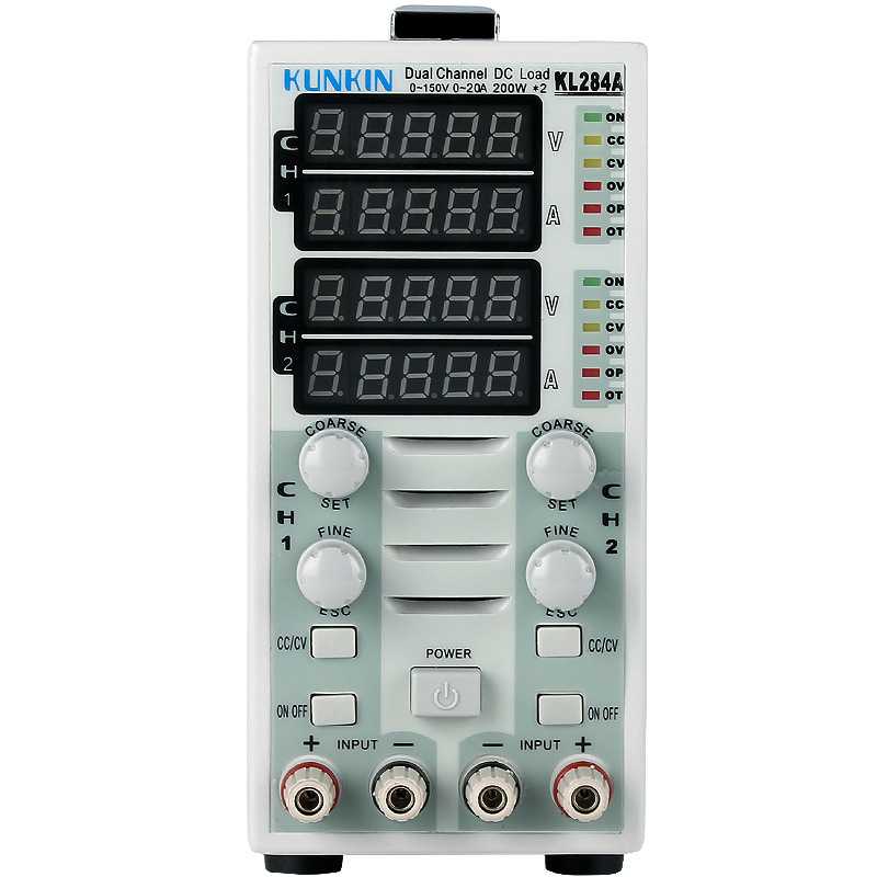 广勤双通道直流电子负载测试仪KP184 LED驱动电源电池负载仪400W