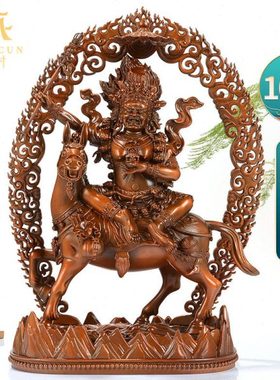 藏村吉祥天母护法家用铜像摆件古铜定制家居客厅用品