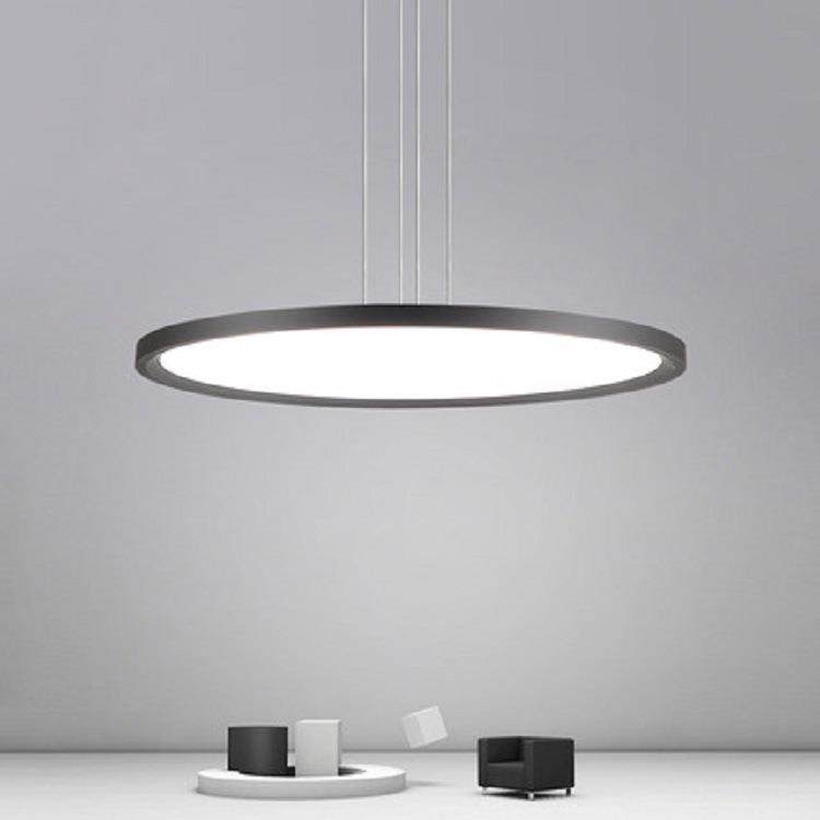 现代简约led餐厅吊灯北欧设计师圆形极简吧台卧室书房办公室灯具