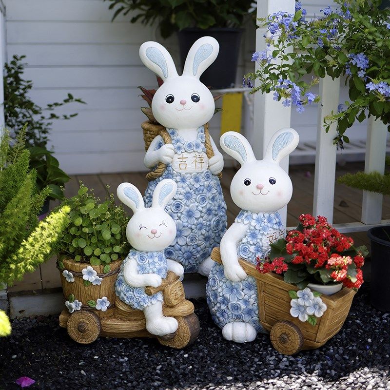 小兔子户外庭院装饰摆件t阳台造景布置网红民宿花园创意动物花盆,家居饰品,户外/庭院摆件,淘宝优惠券,粉丝福利购,淘宝优惠卷