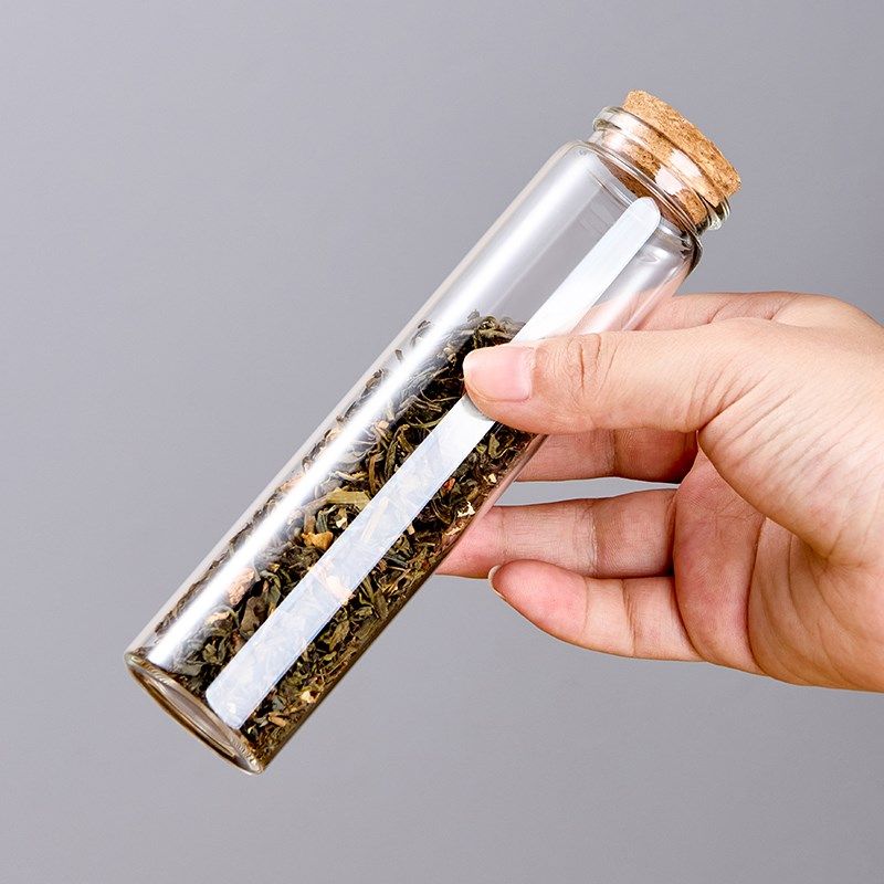 茶叶罐花茶罐茶叶样品展示u架试管分装密封瓶玻璃瓶子茶叶储存罐