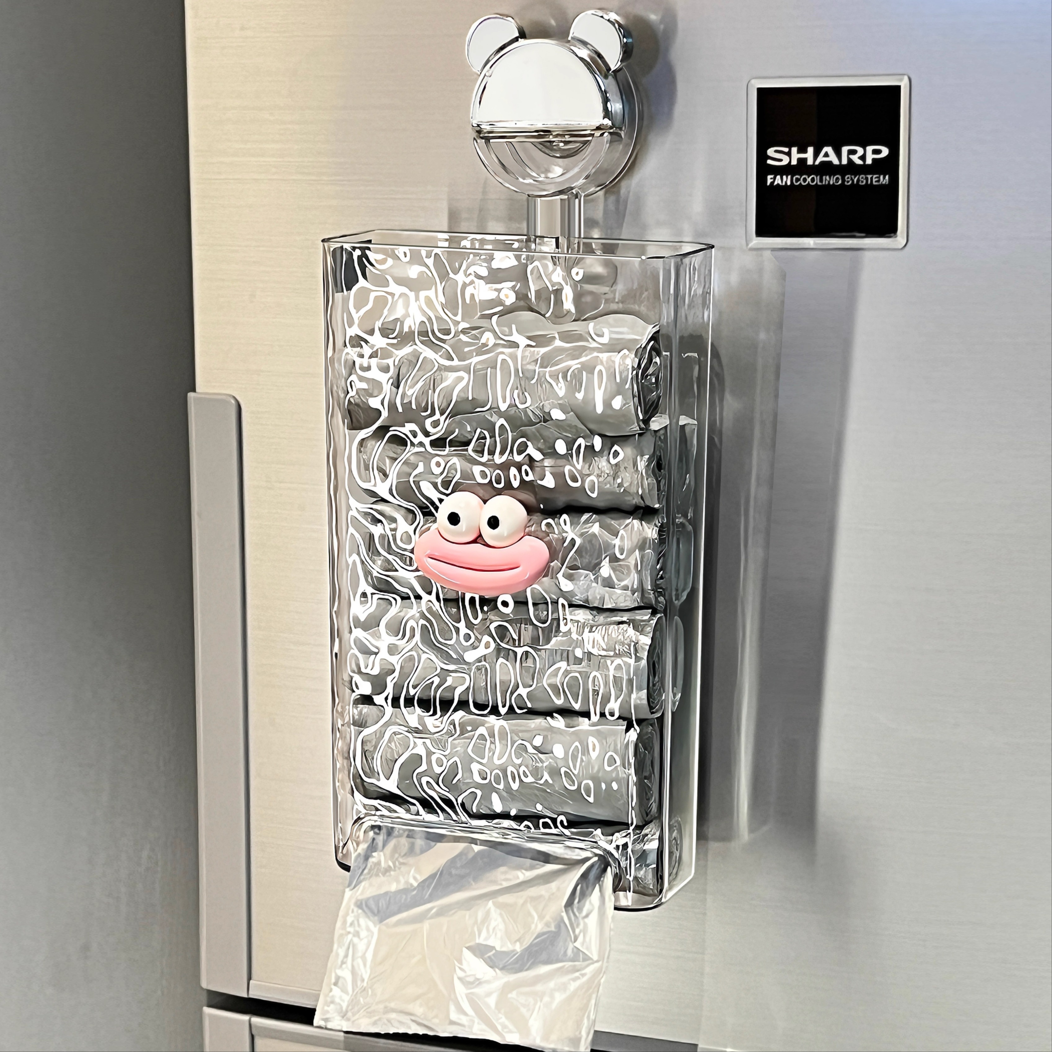 吸盘壁挂式大容量垃圾袋收纳神器厨房方便放袋子T抽取塑料袋收纳