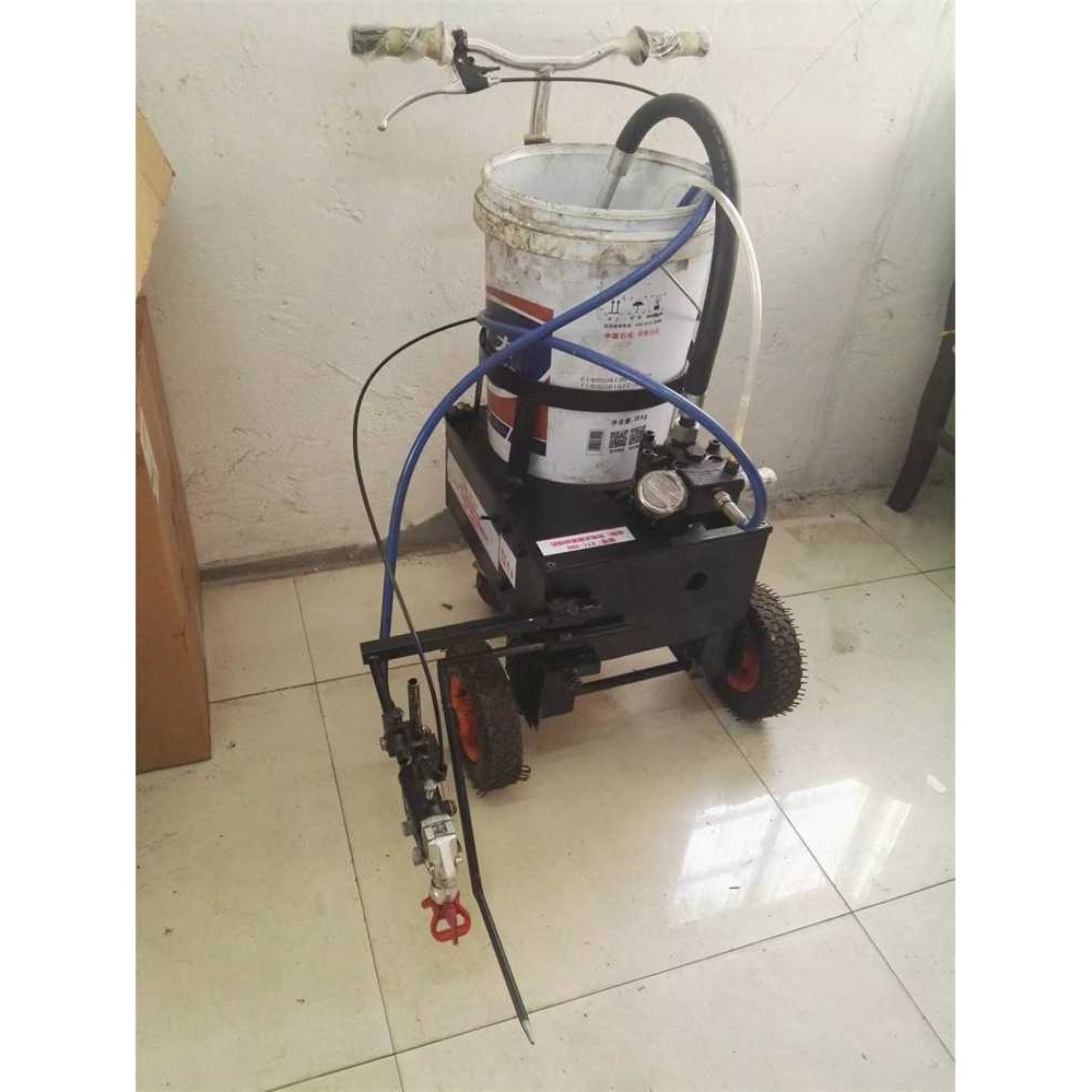 充电式路面划线机冷喷标线电动小区物业停车场无噪音手推便携