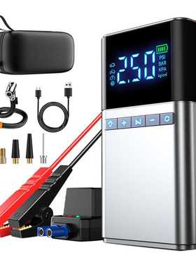 跨境货源Portable Car Jump Starter Air Compressor Tire Inflat