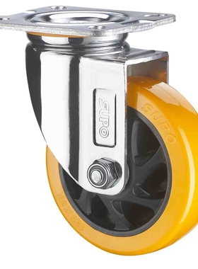 SUPO/向荣动力 3寸 工业 橙色 PU聚氨酯万向脚轮C05S-01-75-222