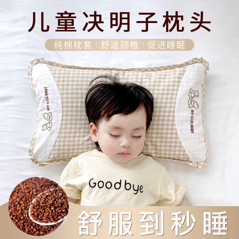 儿童决明子a类枕头夏季儿矫正0-12岁幼儿园学生专用婴儿工厂一件