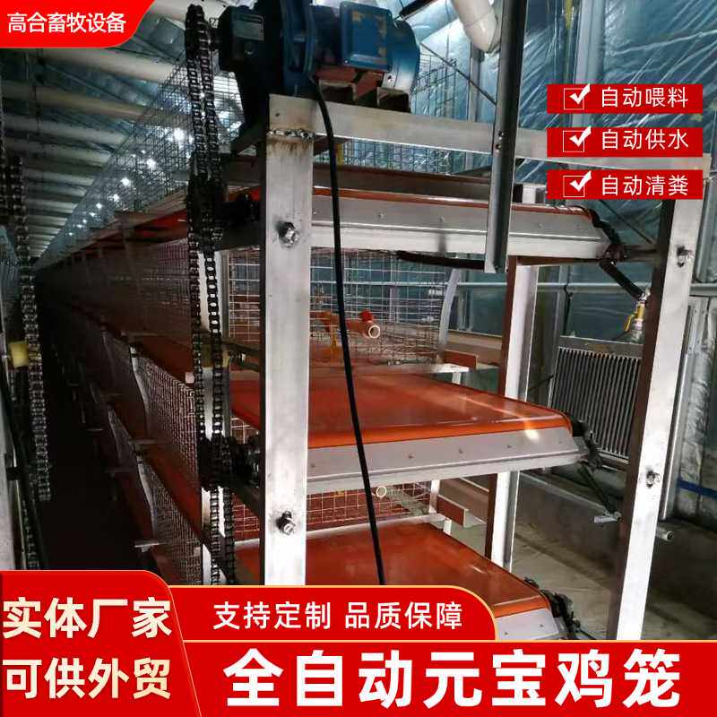 元宝肉鸡笼多层叠立体式肉鸡笼养殖设备框架粪盘农场养鸡厂家现货