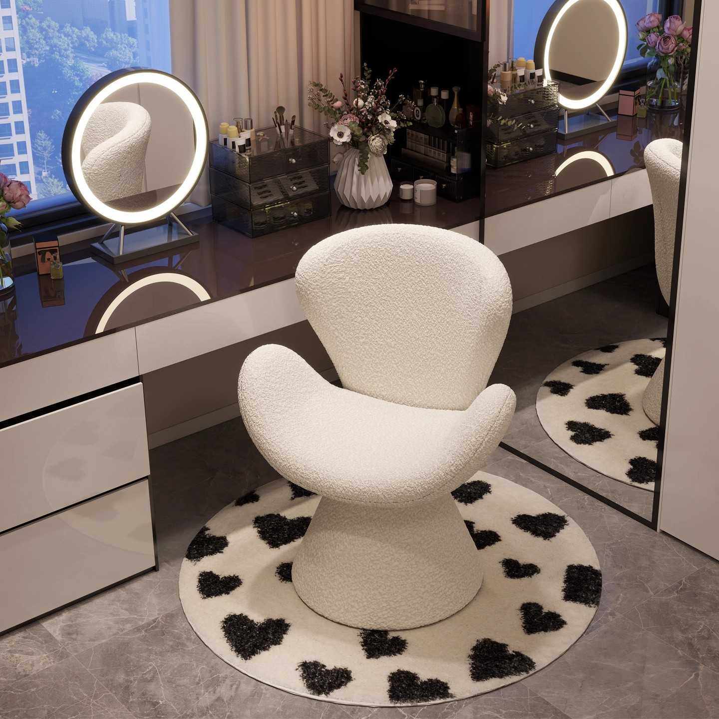 奶油风化妆凳网红梳妆凳家用卧室梳妆台椅设计师可旋转创意贝壳椅,玩具/童车/益智/积木/模型,垂直悬浮玩具,淘宝优惠券,粉丝福利购,淘宝优惠卷