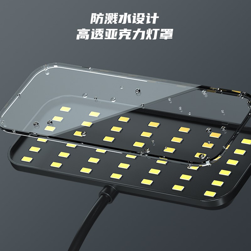 鱼缸灯led灯防水水草灯全光谱仿太阳光爆藻小型射灯鱼缸观赏冒泡