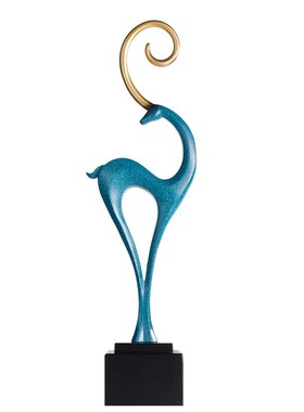 入户玄关壁龛鹿摆件客厅电视柜两边竖高轻奢高级感落地艺术软装饰