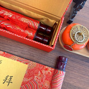 拜师贴回徒贴高档手写空白卷轴古风中医拜师帖收徒帖定制创意礼盒