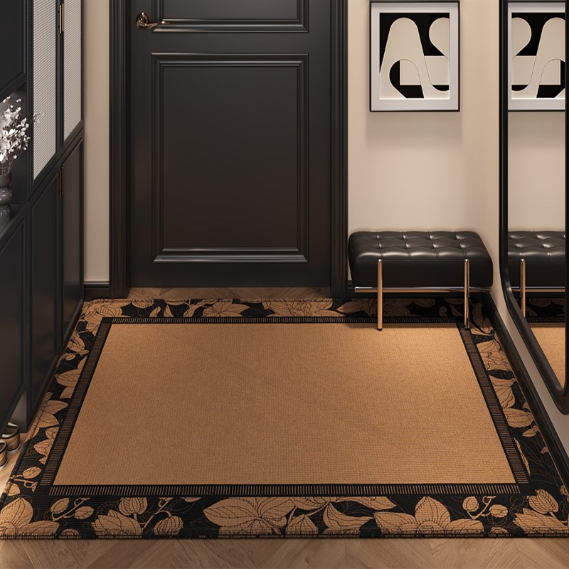 轻奢入户门地垫可裁剪复古中古风客厅地毯门垫进门门口玄关脚垫子