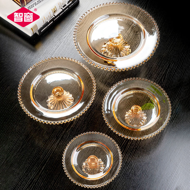 水晶玻璃高脚果盘家用客厅茶几水果盘轻奢蛋糕Q甜品展示盘创意托,餐饮具,果盆/果盘/果篮,淘宝优惠券,粉丝福利购,淘宝优惠卷