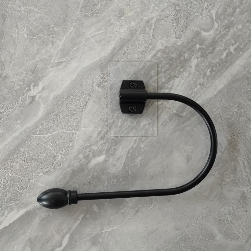 简约U形折叠窗帘墙钩挂钩免w打孔收纳壁钩固定器大号金属门帘卡扣