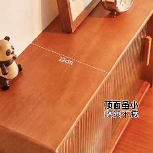 实木置物架餐边柜厨房桌t上收纳柜家用餐桌碗柜台面储物高柜手办