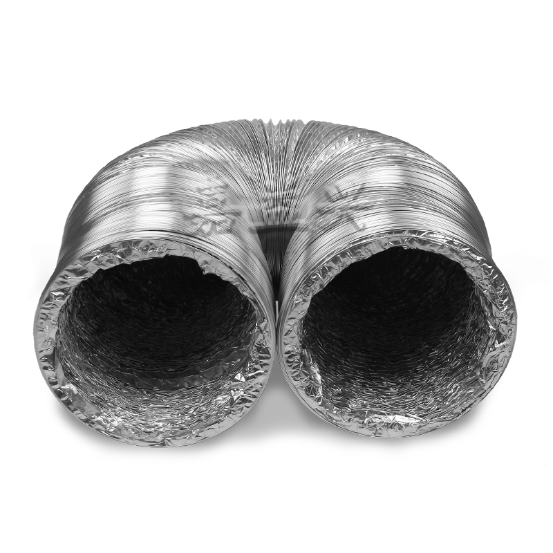 单层铝箔管钢丝伸缩软管银色波纹管通风J管单管铝箔软风管排风烟