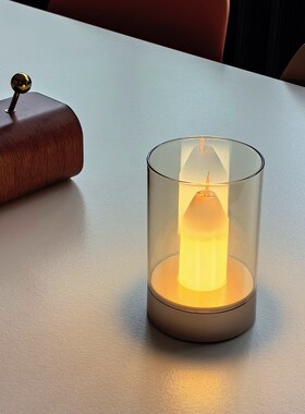 桌面摆件氛围感台灯o餐厅轻奢高级感民宿清吧装饰烛光卧室床头