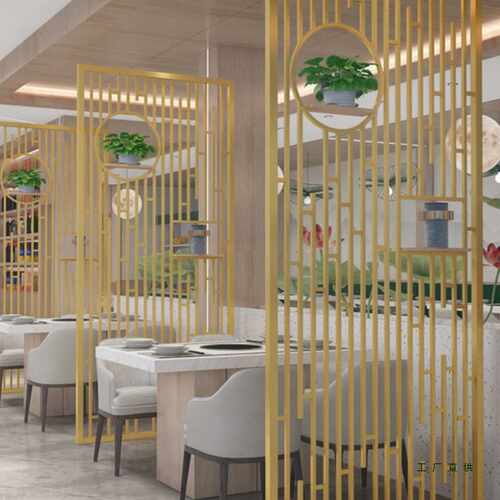铁艺客餐厅隔断办公屏风工业风火锅店围栏网格玄关酒吧背景墙镂空